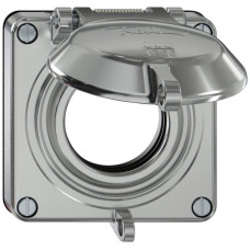 Oberteil ELEMENT SNAPFIX mit Deckel für Steckdosen IP55 abschliessbar Ø53mm Aluminium
