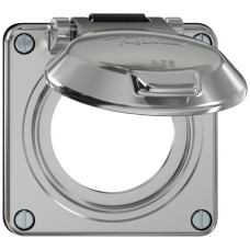 Oberteil ELEMENT SNAPFIX mit Klappdeckel Achse und Spannfeder isoliert Ø53mm aluminium