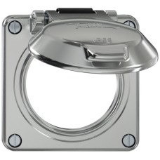 Oberteil ELEMENT SNAPFIX mit Klappdeckel Achse und Spannfeder isoliert Ø60mm Aluminium