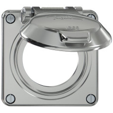 Oberteil ELEMENT SNAPFIX mit Klappdeckel Ø53mm Aluminium