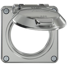 Oberteil ELEMENT SNAPFIX mit Klappdeckel mit Bezeichnung EMP Ø60mm aluminium