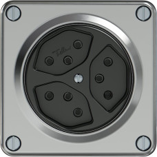 Steckdose ELEMENT 3xTyp 13 10A 250V IP20 aluminium