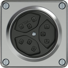 Steckdose ELEMENT 3xTyp 23 16A 250V IP20 aluminium