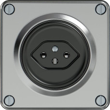 Steckdose ELEMENT SNAPFIX 1xTyp 13 10A 250V IP20 alu