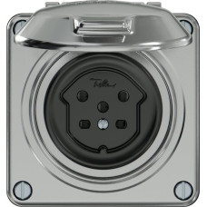 Steckdose ELEMENT SNAPFIX 1xTyp 15 10A 440V mit Klappdeckel IP20 Aluminium