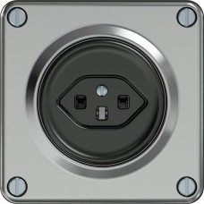 Steckdose ELEMENT SNAPFIX 1xTyp 23 16A 250V IP20 aluminium