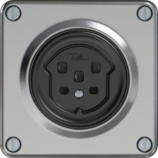 Steckdose ELEMENT SNAPFIX 1xTyp 25 16A 440V mit Klappdeckel IP20 aluminium