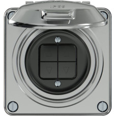 Storentaster ELEMENT 1P 4 Tasten mit Deckel aluminium
