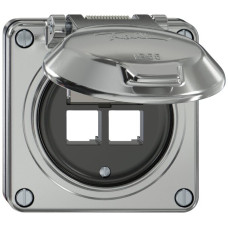 UP-Montageset Feller ELEMENT SNAPFIX EASYNET 2xgerade 87x91mm Aluminium