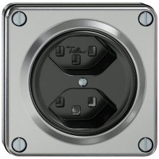 UP-Steckdose ELEMENT 2xTyp 23 16A 250V IP20 aluminium