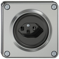 UP-Steckdose ELEMENT SNAPFIX 1xTyp 23 16A 250V IP20 aluminium