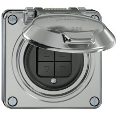 UP-Storenschalter ELEMENT 1P 4 Tasten mit Deckel aluminium