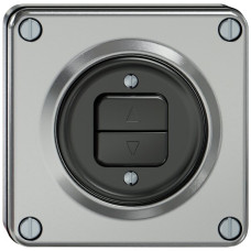 UP-Storentaster ELEMENT 1P 2 Tasten aluminium
