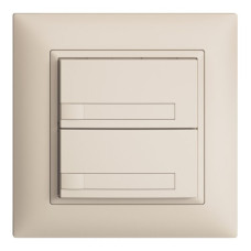 UP-Universaltaster 2x1T EDIZIOdue crema mit Papier ohne LED