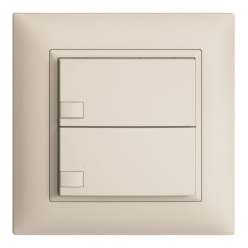 UP-Universaltaster 2x1T EDIZIOdue crema ohne LED