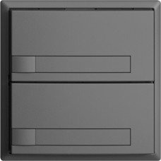 UP-Universaltaster 2x1T EDIZIOdue dunkelgrau mit Papier ohne LED