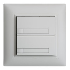 UP-Universaltaster 2x1T EDIZIOdue hellgrau mit Papier ohne LED