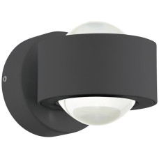 LED-Wandleuchte Eglo ONO 2 5W 500lm 3000K IP20 90mm anthrazit