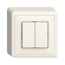 AP-Taster Feller EDIZIOdue colore 2xA-R/1P weiss FX39