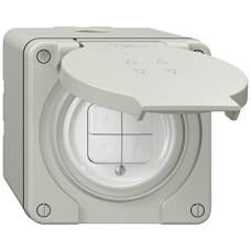 NAP-Storentaster Feller NEVO 2-Kanal 87x87 mm lichtgrau