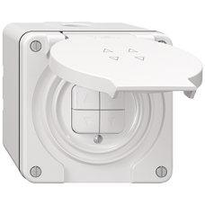 NAP-Storenschalter Feller NEVO 2-Kanal 87x87 mm weiss