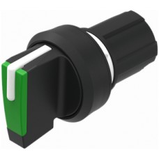 EB-Drehschalter/-taster EAO45 imp.-0-rast. grün, Ring schwarz
