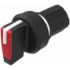 EB-Drehschalter/-taster EAO45 imp.-0-rast. rot, Ring schwarz