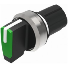 EB-Drehschalter/-taster EAO45 imp.-0-rast. grün, Ring sandgrau