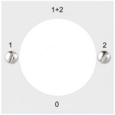 Frontplatte ATO für Schlüsselschalter 1-1+2-2-0 weiss
