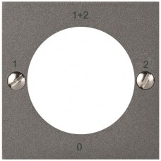 Frontplatte ATO für Schlüsselschalter 1-1+2-2-0 magnesium