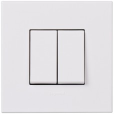 UP-Wippschalter,3+3/1L,Arteor 10A,weiss,92x92mm