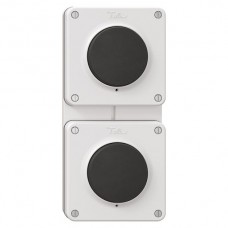 NUP-Kombination NEVO, 2×Druckschalter Schema 3/1L, weiss
