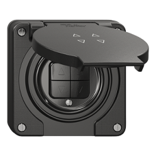 NUP-Storentaster Feller NEVO 2-Kanal 87x87 mm schwarz