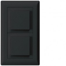 UP-Kombination KLI Gr.I-I, vertikal, Schalter S3 + Impulstaster schwarz