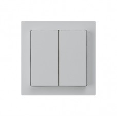 Drucktaster,2xA-R/1L,hellgrau Einsatz,kallysto,10A,60x60mm