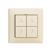 Frontset zu Storenschalter/-taster,EDIZIOdue,60x60mm,4 Druckknöpfe