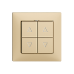 Frontset zu Storenschalter/-taster,EDIZIOdue,60x60mm,4 Druckknöpfe