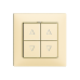 Frontset zu Storenschalter/-taster,EDIZIOdue,60x60mm,4 Druckknöpfe