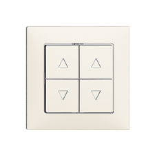 Frontset zu Storenschalter/-taster,EDIZIOdue,60x60mm,4 Druckknöpfe