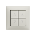 Frontset zu Storenschalter/-taster,EDIZIOdue,60x60mm,4 Druckknöpfe