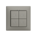 Frontset zu Storenschalter/-taster,EDIZIOdue,60x60mm,4 Druckknöpfe