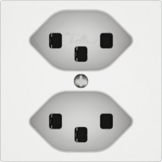 Steckdose EDIZIO.liv SNAPFIX 2xT23 weiss G A