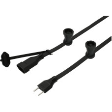 Illuminations-Girlande MH 10m schwarz mit 10 Fassungen E27 IP44