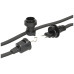 Illuminations-Girlande MH 16.5m mit 15 Fassungen E27 IP55 schwarz Illuminations-Girlande MH 16.5m mit 15 Fassungen E27 IP55 schwarz