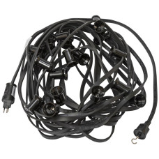 Illuminations-Girlande mit 20 Fassungen E27 T12 20m schwarz