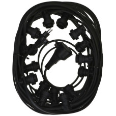 Lichterkette MH ILLU5X13 230V 2300W 10xE27 11.5m IP44 schwarz