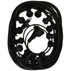 Lichterkette MH ILLU5X13 230V 2300W 15xE27 16.5m IP44 schwarz