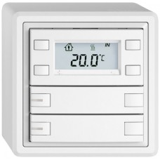 AP-Raumthermostat-Taster EDIZIO.liv SNAPFIX mit RGB-LED 2xTaste 2-Tastenbedienung weiss