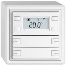 AP- KNX Raumthermostat-Taster EDIZIO.liv SNAPFIX mit RGB-LED 4xTaste 1-Tastenbedienung weiss B GX 54 A L