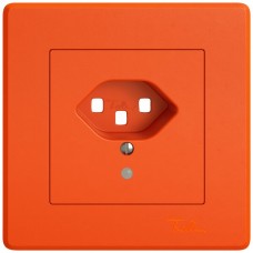 UP-Montageset EDIZIO.liv SNAPFIX für Steckdose T23 mit Frontlinse orange